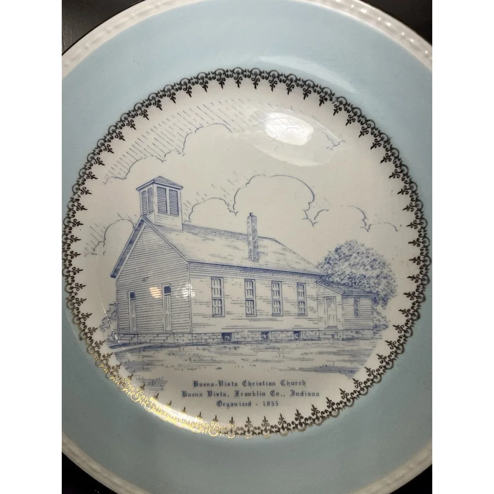 World Wide‎ Art Commemorative Plate Buena Vista Christian Church 1855